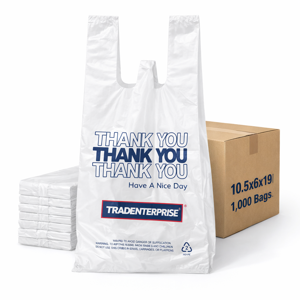 10.5 x 6 x 19 T-Shirt Bags — Case of 1,200