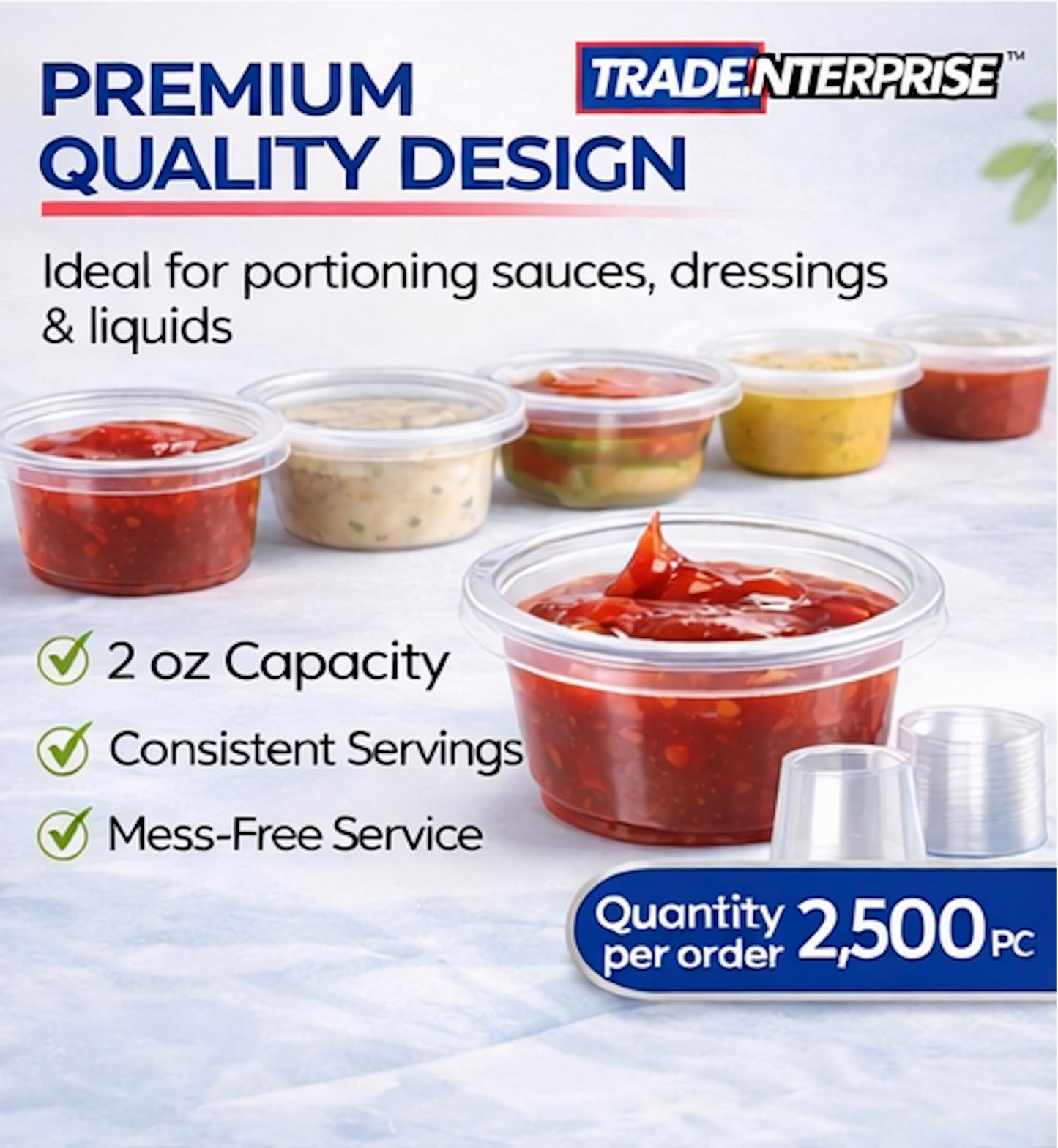 2 oz Portion Cups — Case of 2,500 | Lids Sold Separately