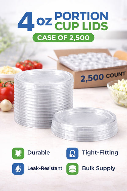 4 oz Portion Cup Lids — Case of 2,500