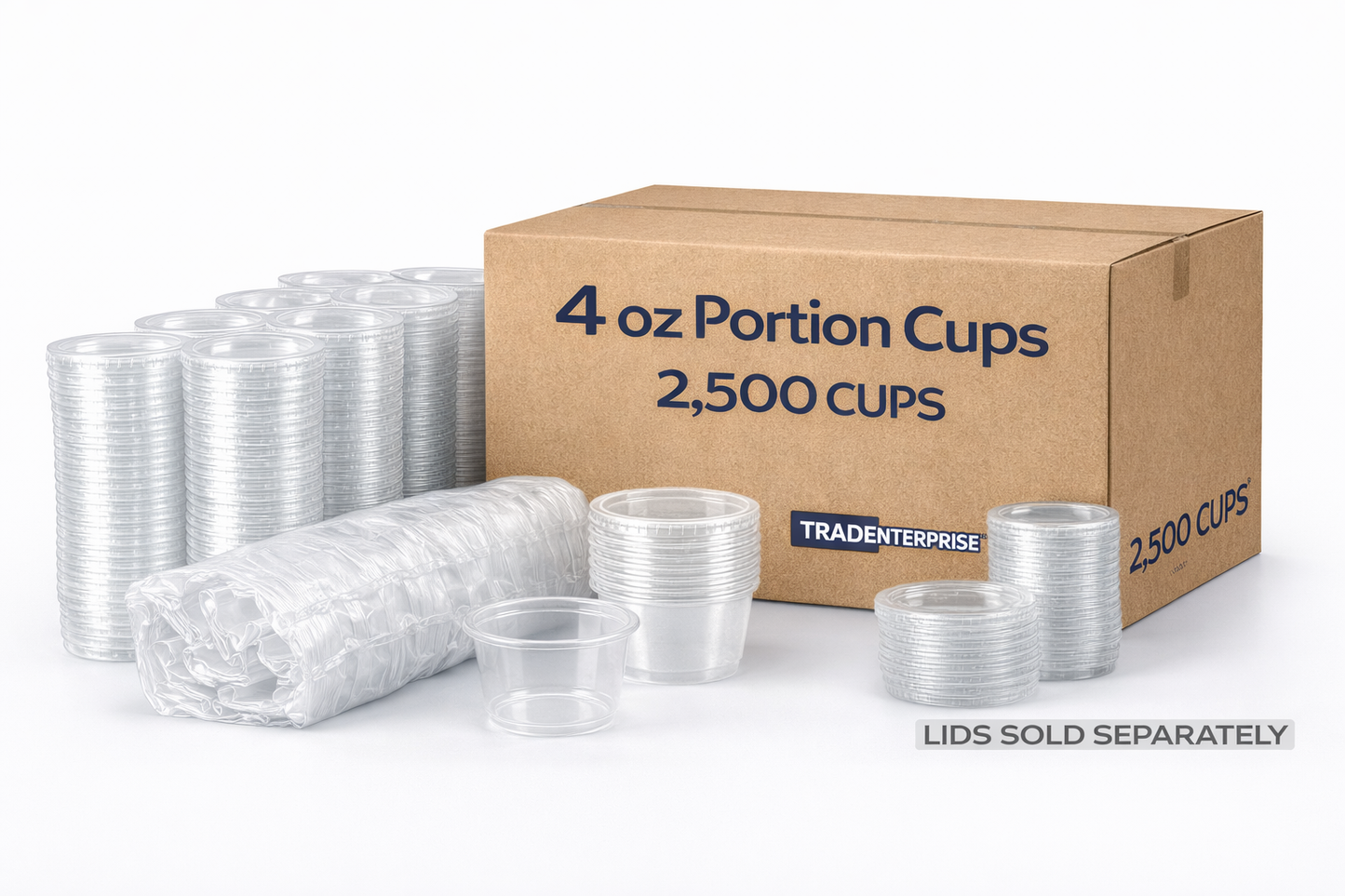 4 oz Portion Cups — Case of 2,500 | Lids Sold Separately