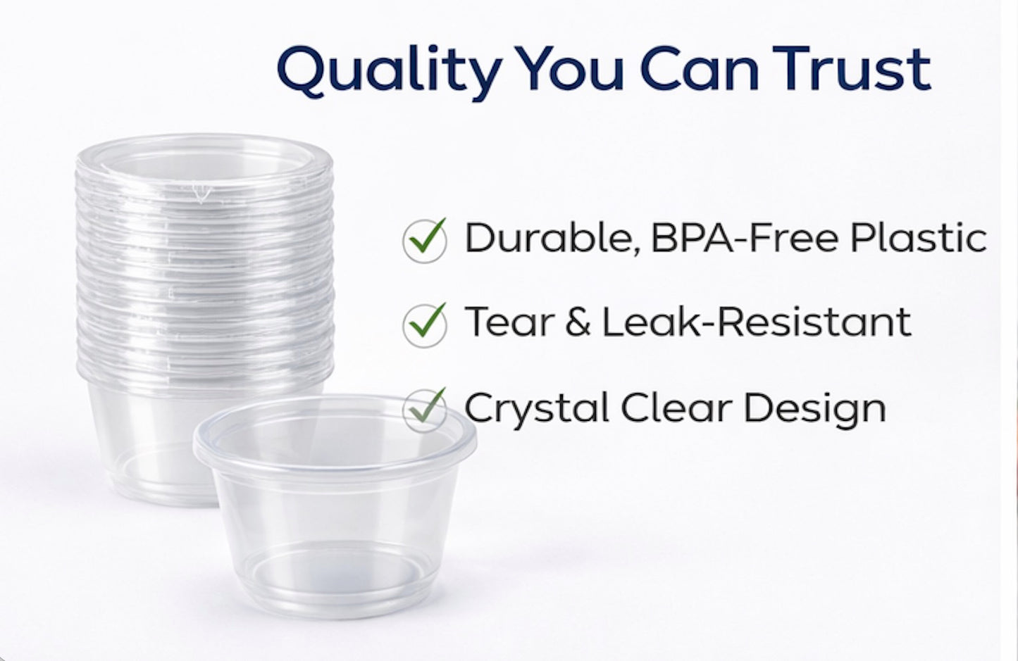 4 oz Portion Cups — Case of 2,500 | Lids Sold Separately