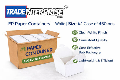 FP Paper Containers — White | Size #1 | Case of 450