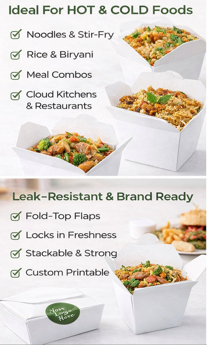 FP Paper Containers — White | Size #8 Case of 300