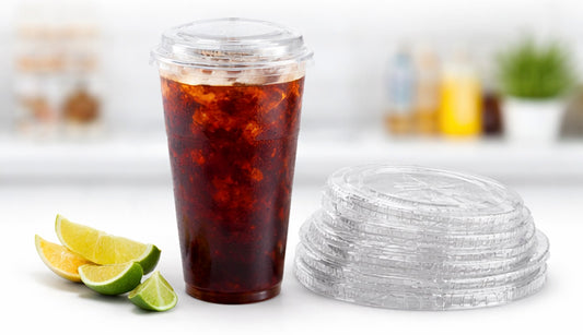 90mm Flat Lids for 24 oz Drink Cups — Case of 1,000